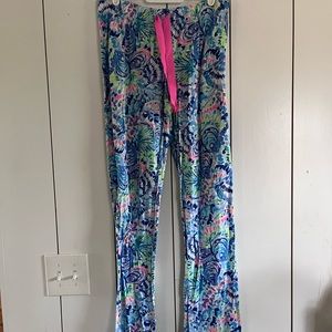 Lilly Pulitzer blue and pink pajama pants